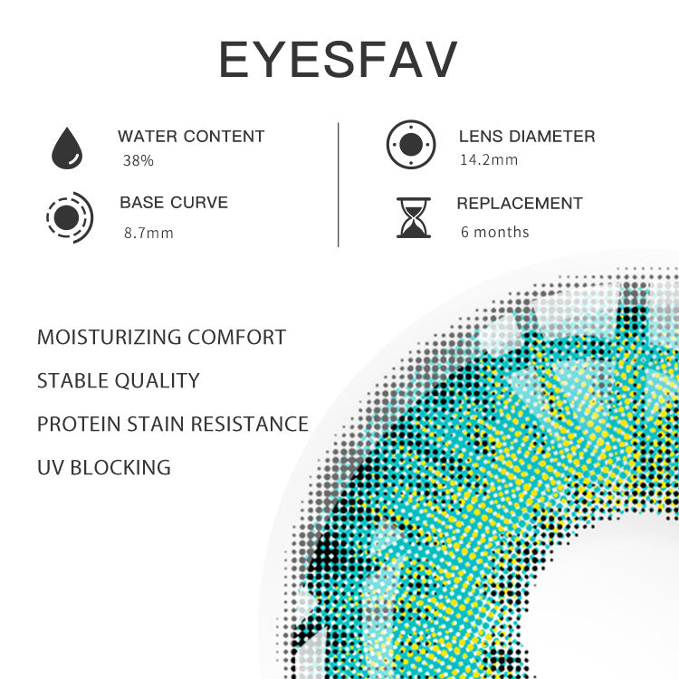 EYESFAV Forest Spark Green Contact Lenses Parameters